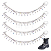 4Pcs Iron Rhinestone Tassel Boot Strap Chains HJEW-PH02568-1