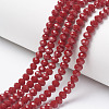 Opaque Solid Color Imitation Jade Glass Beads Strands EGLA-A044-P1mm-D02-1