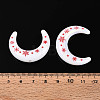 Christmas UV Plating Printed Opaque Acrylic Beads MACR-N018-07A-4