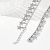 304 Stainless Steel Charm Bracelets for Women BJEW-D466-06P-5