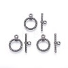Alloy Toggle Clasps X1-PALLOY-F178-01B-1