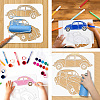 2Pcs 2 Styles PET Hollow Out Drawing Painting Stencils DIY-WH0416-0011-3