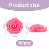 80Pcs Opaque Resin Cabochons RESI-DC0001-61B-2