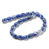 Blue Tibetan Style dZi Beads Strands TDZI-NH0001-C08-01-2