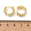Leaf Brass Micro Pave Cubic Zirconia Hoop Earrings for Women CU-CBAE7DF-41G-5