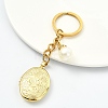 Brass Locket with Acrylic Pearl Pendant Keychains KEYC-YW00275-01-1