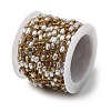 Handmade 304 Stainless Steel ABS Plastic Pearl Beaded Oval Link Chains CHS-L032-01G-01-3