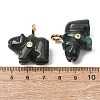 Natural Moss Agate Carved Pendants G-H357-02G-09-3