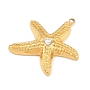 304 Stainless Steel with Crystal Rhinestone Pendants SA-CBABA5E-14G-2