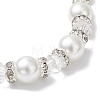 Pearlized Glass Pearl Round Beads Stretch Bracelets for Women BJEW-JB12740-01-4