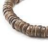 Flat Round Coconut Beads Stretch Bracelets Set BJEW-JB07010-6
