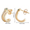 925 Sterling Silver Snake Wrap Stud Earrings with Cubic Zirconia for Women JE959A-7