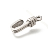 Anti-Tarnish 304 Stainless Steel Hook Clasps STAS-I321-71P-2