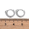 Brass Cubic Zirconia Hoop Earrings EJEW-Q014-35P-3