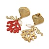 304 Stainless Steel Enamel Stud Earrings EJEW-JE07476-4