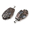 Natural Labradorite Carved Pendants G-K369-01P-01-2