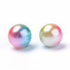 Rainbow Acrylic Imitation Pearl Beads OACR-R065-5mm-A07-2