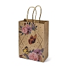 Flower Butterfly Pattern Kraft Paper Bags CARB-F012-03A-1