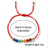 7 Chakra Round Gemstone Braided Bead Adjustable Nylon Cord Bracelets for Daily Wear QK8990-4