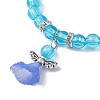 Transparent Plastic Beaded Stretch Bracelets for Children BJEW-JB11507-02-3