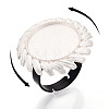 Adjustable Alloy & Iron Bezel Cup Ring Base with Rotatable Tray MAK-T012-11S-4