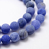 Frosted Natural Weathered Agate Beads Strands G-F367-8mm-01-4