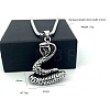 Vintage Viking Style 304 Stainless Steel Snake Pendant Necklaces for Men XF8580-6