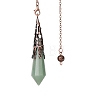 Natural Green Aventurine Dowsing Pendulum Big Pendants PW-WGF0B2B-13-1