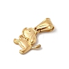 Animal Theme 304 Stainless Steel Pendants STAS-B167-27C-G-2