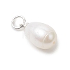 Natural Cultured Freshwater Pearl Rice Charms PALLOY-JF04976-02-4