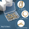 10Pcs 5 Style Brass Micro Pave Cubic Zirconia Hoop Earring Findings EJEW-TA0001-24-12