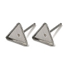 Tarnish Resistant Earring Cabochon Settings 304 Stainless Steel Ear Studs Blank Settings LS-STAS-Q170-11-1