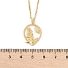 Brass Clear Cubic Zirconia Pendant Necklaces for Women NJEW-R018-02G-01-5