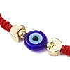 Adjustable Lanmpword Evil Eye Braided Bead Bracelet BJEW-JB11062-03-2