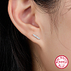 Simple and Stylish Rectangle S925 Sterling Silver Stud Earrings RP0395-2-1