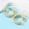 Brass Micro Pave Cubic Zirconia Huggie Hoop Earrings EJEW-K083-37G-B-5