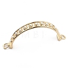 Arch Shaped Zinc Alloy & Plastic Pearl Bag Handles PW-WGB898A-01-1