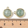 Natural Green Aventurine Faceted Flat Round Charms G-U028-03G-08-3