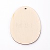 Undyed Wood Big Pendants WOOD-G003-04-2