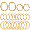 40Pcs 2 Styles Brass Split Key Rings KK-CY0001-05-1