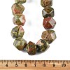 Natural Unakite Nuggets Beaded Necklaces for Women Men NJEW-K388-01U-5