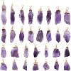 30Pcs Raw Rough Natural Amethyst Pendants FIND-FH0004-86-1