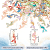 80Pcs 10 Styles Alloy Enamel Pendants ENAM-GA0001-09-2