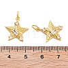 Rack Plating Brass Micro Pave Cubic Zirconia Pendants KK-Z071-83G-3