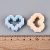 Flocking Opaque Acrylic Heart Beads OACR-T030-07M-4