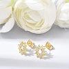 Brass Micro Pave Cubic Zirconia Stud Earrings KK-CBA5B62-05G-4