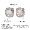 304 Stainless Steel Rhinestone Hoop Earrings for Women BG8206-2-1