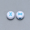 Craft Acrylic Horizontal Hole Letter Beads SACR-S201-11X-2