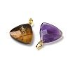 Natural Quartz Crystal & Amethyst & Rose Quartz & Green Aventurine & Tiger Eye Pendants G-K385-14G-2