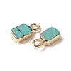 Synthetic Turquoise Rectangle Charms G-Q169-07G-12-2